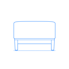 Furniture Benches Brava Platform Bench 1 Seat Outline Svg Vector, Free Vectors File